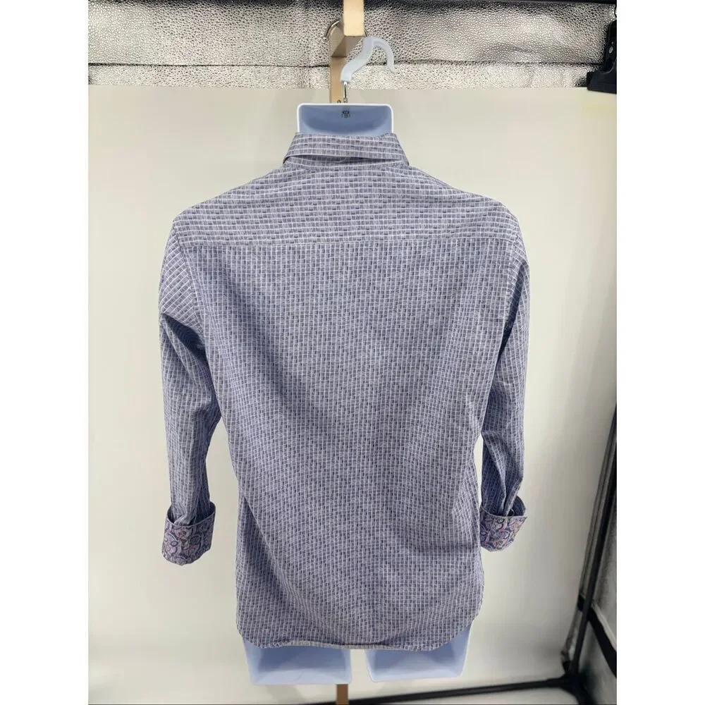 Robert Graham Classic Fit Button Down Shirt Men’s Small Blue Paisley Flip Cuff